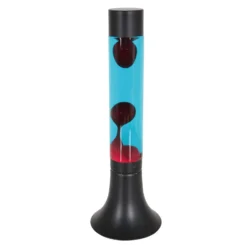 Lavalampe Volcan 3117, schwarz, Flüssigkeit klar/rot, E14