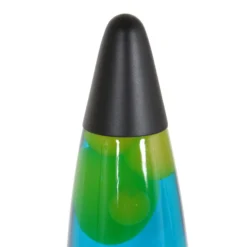 Lavalampe Volcan 3116, schwarz, grün-blaue Flüssigkeit, E14