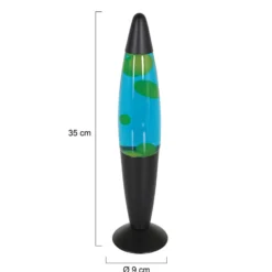Lavalampe Volcan 3116, schwarz, grün-blaue Flüssigkeit, E14