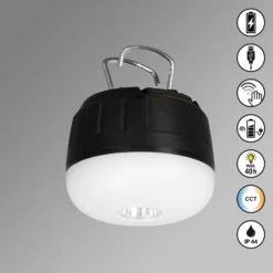 LED-Akku-Außenlampe 850948, schwarz/weiß, Ø 7 cm, Kunststoff