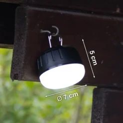 LED-Akku-Außenlampe 850948, schwarz/weiß, Ø 7 cm, Kunststoff