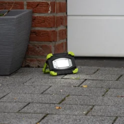 LED-Akku-Außenstrahler 850947, schwarz/grün, Länge 17 cm