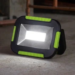 LED-Akku-Außenstrahler 850946, schwarz/grün, Länge 16 cm