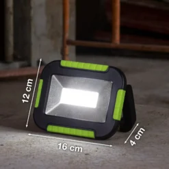 LED-Akku-Außenstrahler 850946, schwarz/grün, Länge 16 cm