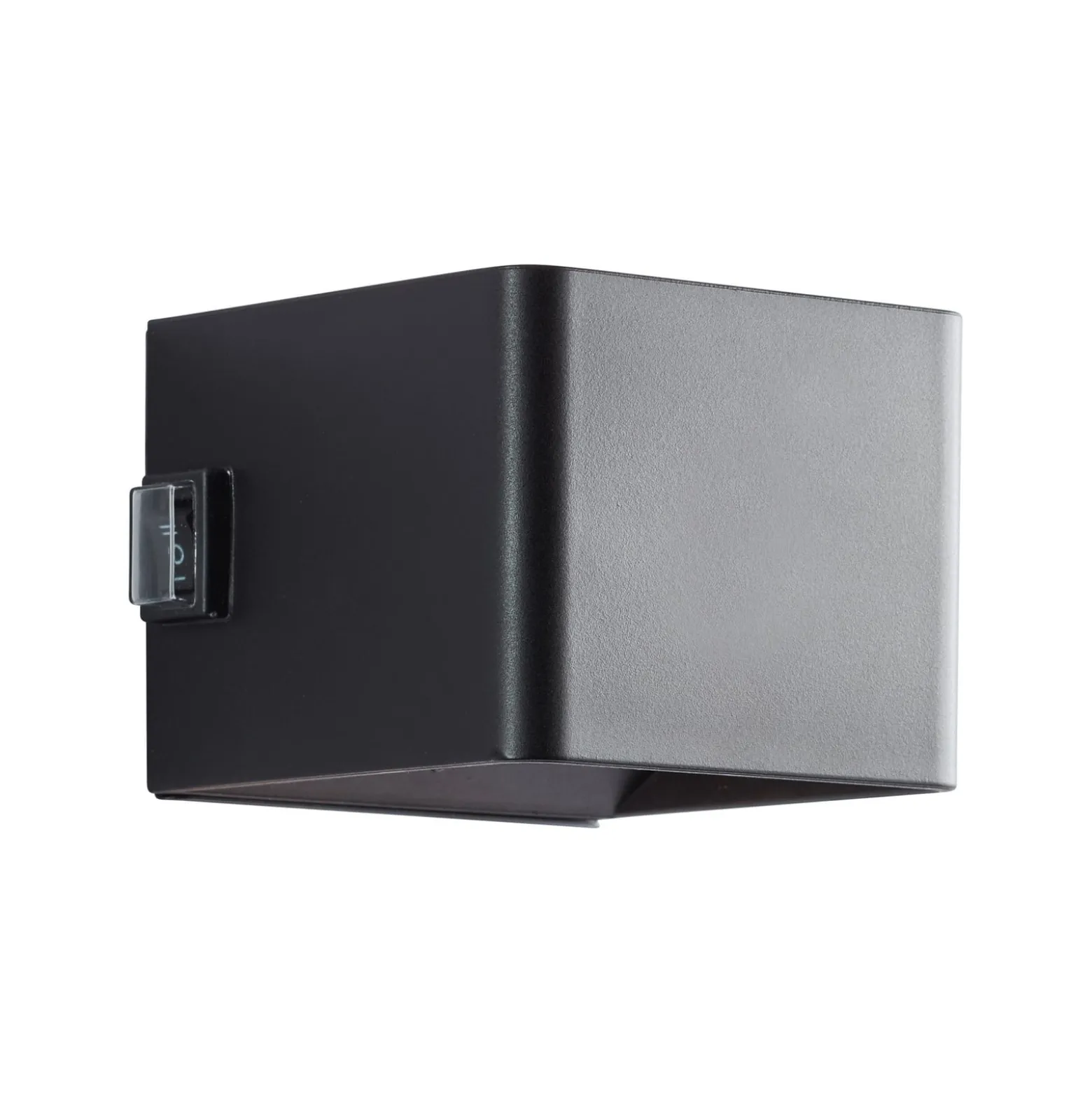 LED-Akku-Außenwandlampe Iseo, schwarz, Breite 10 cm, Sensor