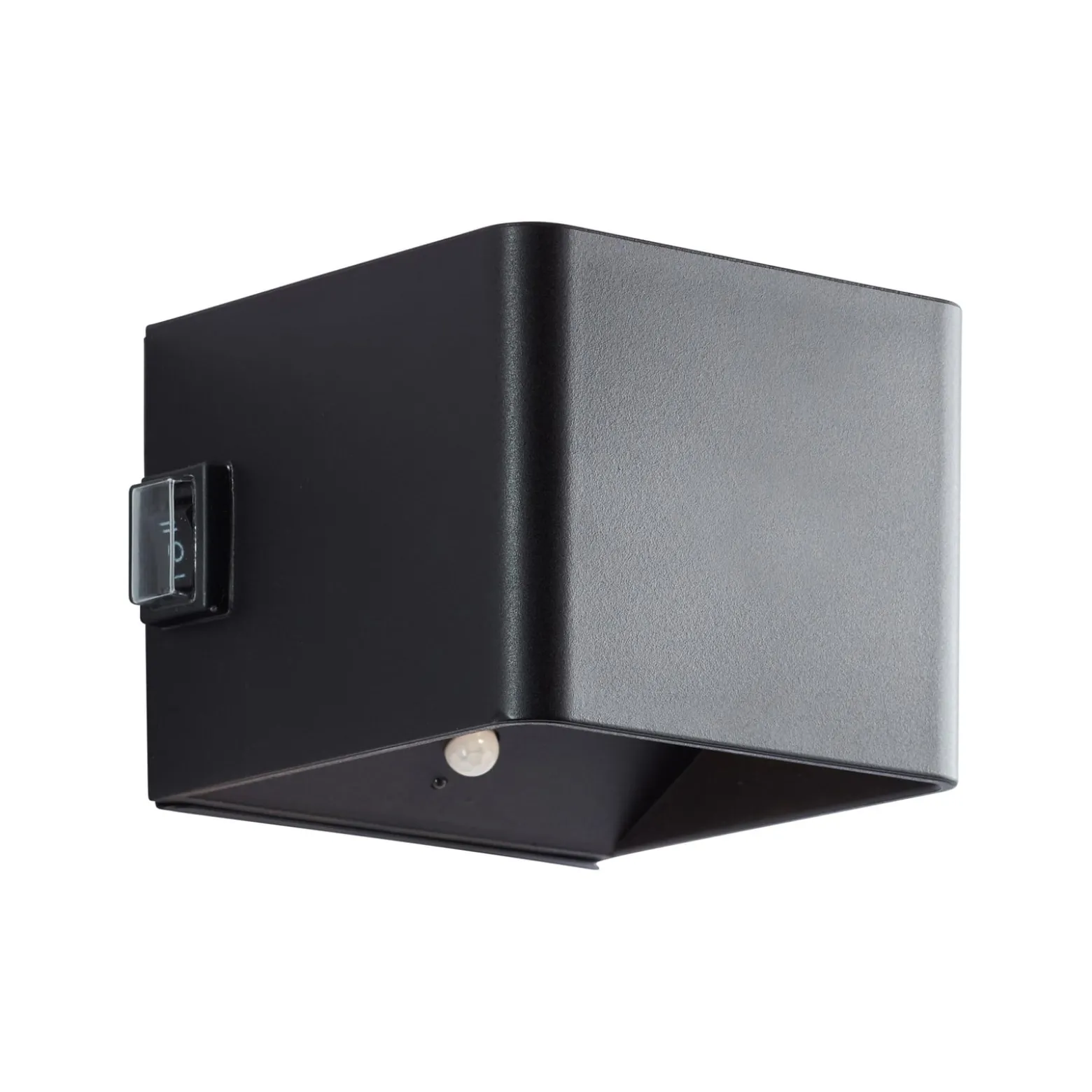 LED-Akku-Außenwandlampe Iseo, schwarz, Breite 10 cm, Sensor
