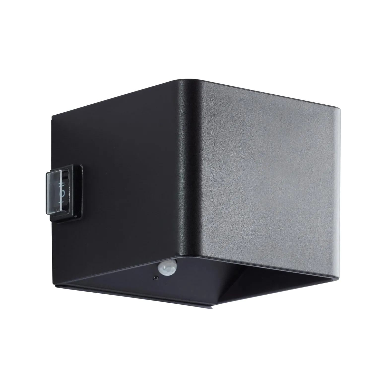 LED-Akku-Außenwandlampe Iseo, schwarz, Breite 10 cm, Sensor