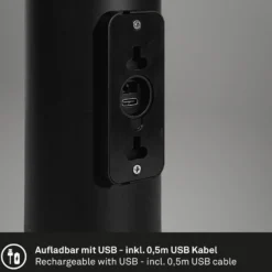 LED-Akku-Außenwandlampe 3786015, schwarz Touchdimmer up/down