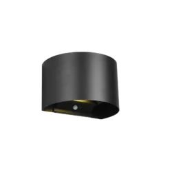LED-Akku-Außenwandlampe Talent, schwarz, Breite 16 cm Sensor