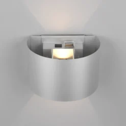 LED-Akku-Außenwandlampe Talent, titanfarben, Breite 16 cm