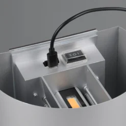 LED-Akku-Außenwandlampe Talent, titanfarben, Breite 16 cm
