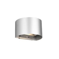 LED-Akku-Außenwandlampe Talent, titanfarben, Breite 16 cm