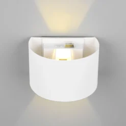 LED-Akku-Außenwandlampe Talent, weiß, Breite 16 cm, Sensor