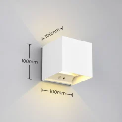 LED-Akku-Außenwandlampe Talent, weiß, Breite 10 cm, Sensor