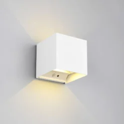 LED-Akku-Außenwandlampe Talent, weiß, Breite 10 cm, Sensor