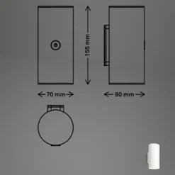 LED-Akku-Außenwandlampe 3786016, weiß, Touchdimmer, up/down