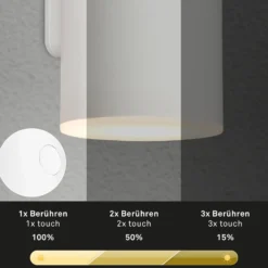 LED-Akku-Außenwandlampe 3786016, weiß, Touchdimmer, up/down