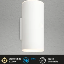 LED-Akku-Außenwandlampe 3786016, weiß, Touchdimmer, up/down