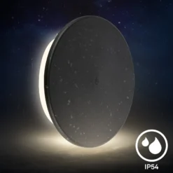 LED-Akku-Außenwandleuchte Aurora, schwarz, Touchdimmer, IP54