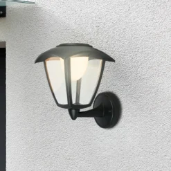 LED-Akku-Außenwandleuchte 3929015, schwarz, Touchdimmer