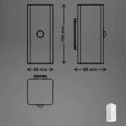 LED-Akku-Außenwandleuchte, weiß, Sensor, up/down