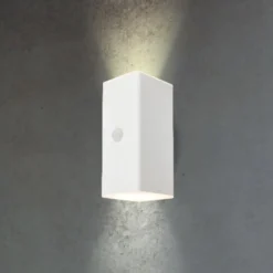 LED-Akku-Außenwandleuchte, weiß, Sensor, up/down