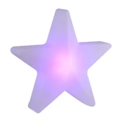 LED-Akku-Dekoleuchte Star, H. 55 cm, IP44, weiß, RGBW
