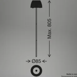 LED-Akku-Erdspießleuchte RIFFLE MINI, anthrazit Ø 9 cm, IP44