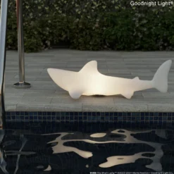 LED-Akkuleuchte BOBB the shark lamp, schwimmfähig, RGBW