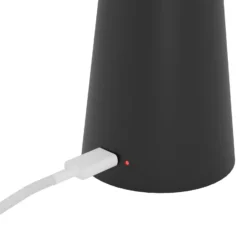 LED-Akkuleuchte Piccola, schwarz, Höhe 28cm, Metall, IP54