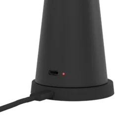 LED-Akkuleuchte Piccola, schwarz, Höhe 28cm, Metall, IP54