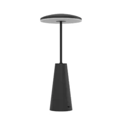 LED-Akkuleuchte Piccola, schwarz, Höhe 28cm, Metall, IP54