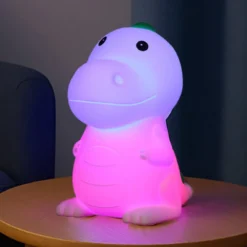 LED-Akku-Nachttischlampe Dinosauro, Dino, weiß, RGB, dimmbar
