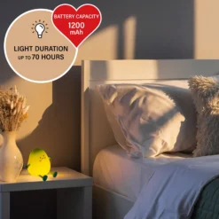 LED-Akku-Nachttischlampe Mango, weiß, Timer, dimmbar