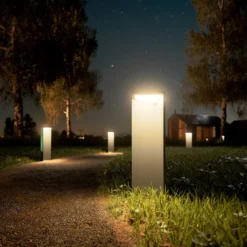 LED-Akku-Solarleuchte Nusolar anthrazit, Höhe 50cm