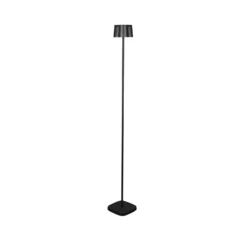 LED-Akku-Stehlampe Nice, schwarz, Alu, IP54, Dimmer, CCT