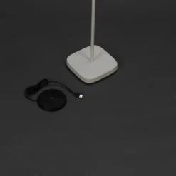 LED-Akku-Stehlampe Nice, weiß, Aluminium, IP54, Dimmer, CCT
