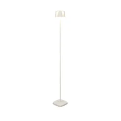 LED-Akku-Stehlampe Nice, weiß, Aluminium, IP54, Dimmer, CCT