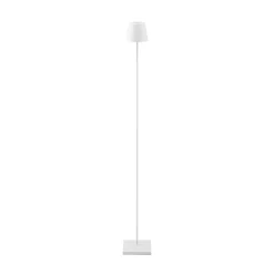 LED-Akku-Stehlampe Nuindie IP54 120 cm rund USB-C schneeweiß