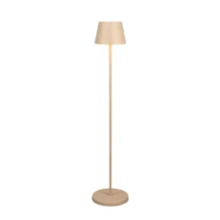 LED-Akku-Stehlampe Pomezia, sandfarben, 124 cm, IP54, USB