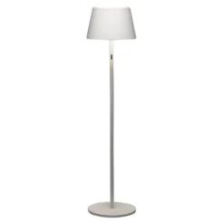 LED-Akku-Stehlampe Pomezia, weiß, 150 cm, IP54, USB