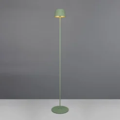 LED-Akku-Stehlampe Suarez, grün, Höhe 123 cm, Metall