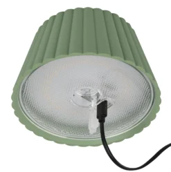 LED-Akku-Stehlampe Suarez, grün, Höhe 123 cm, Metall