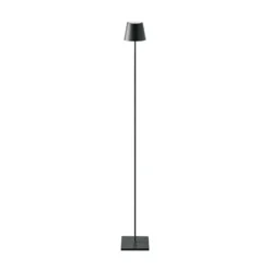 LED-Akku-Stehleuchte Nuindie IP54 120 cm rund USB-C schwarz