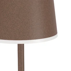 LED-Akku-Terrassenlampe Mannera-L, rostfarben, Höhe 140 cm