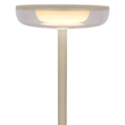 LED-Akku-Terrassenleuchte Pasi beige Höhe 26 cm Metall Touch