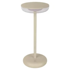 LED-Akku-Terrassenleuchte Pasi beige Höhe 26 cm Metall Touch