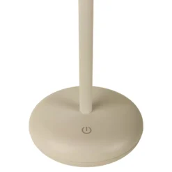 LED-Akku-Terrassenleuchte Pasi beige Höhe 26 cm Metall Touch