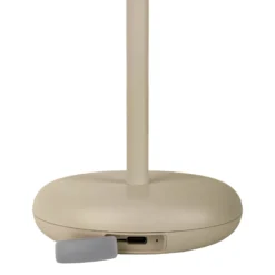 LED-Akku-Terrassenleuchte Pasi beige Höhe 26 cm Metall Touch