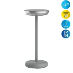 LED-Akku-Terrassenleuchte Pasi, Höhe 26 cm Metall Touch